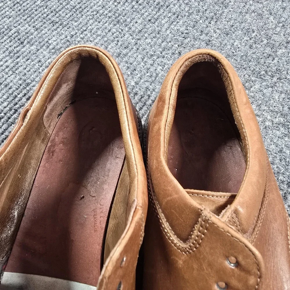 Johnston & Murphy Shoes Mens Size 10 Brown‎ Cap Toe Derby Dress Leather Italy